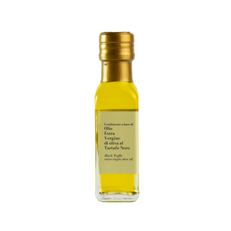 Extra virgin olive oil with black truffle